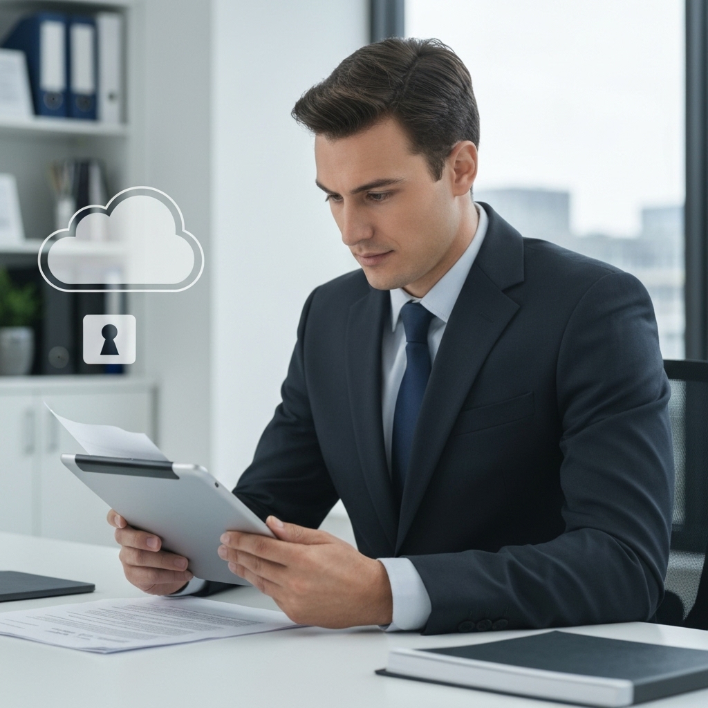 Attorney reviewing estate plan documents